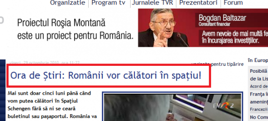 romanii vor calatori in spatiu