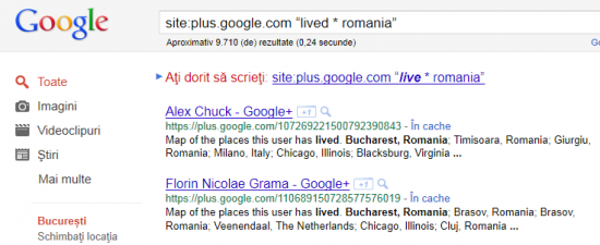 aproape 10 mii de romani pe google + din romania