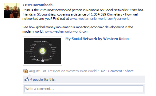 social network facebook western union
