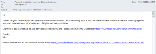 viki facebook report notification