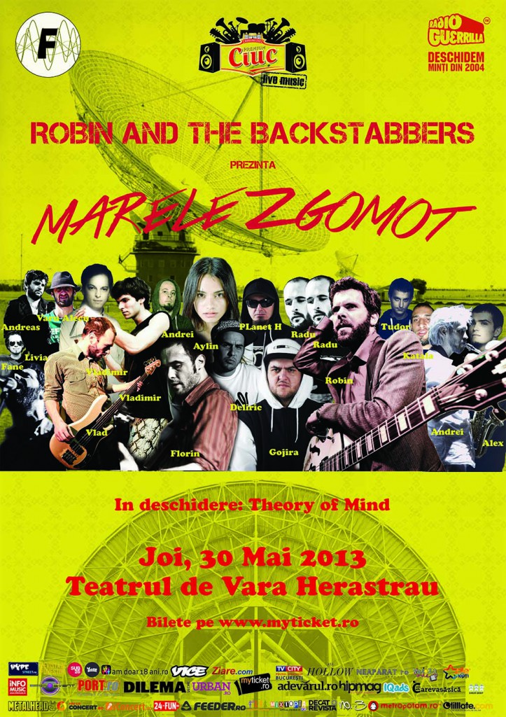 Robin and the Backstabber - Marele Zgomot - 30 mai Teatrul de Vara Herastrau