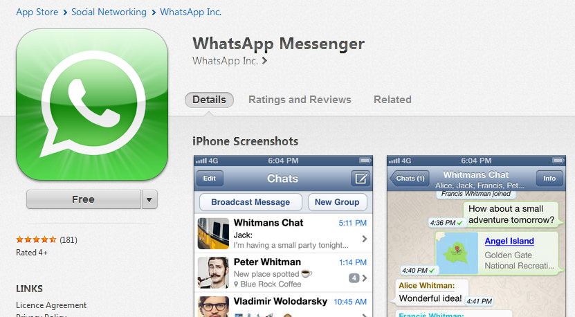 WhatsApp gratis pentru iPhone