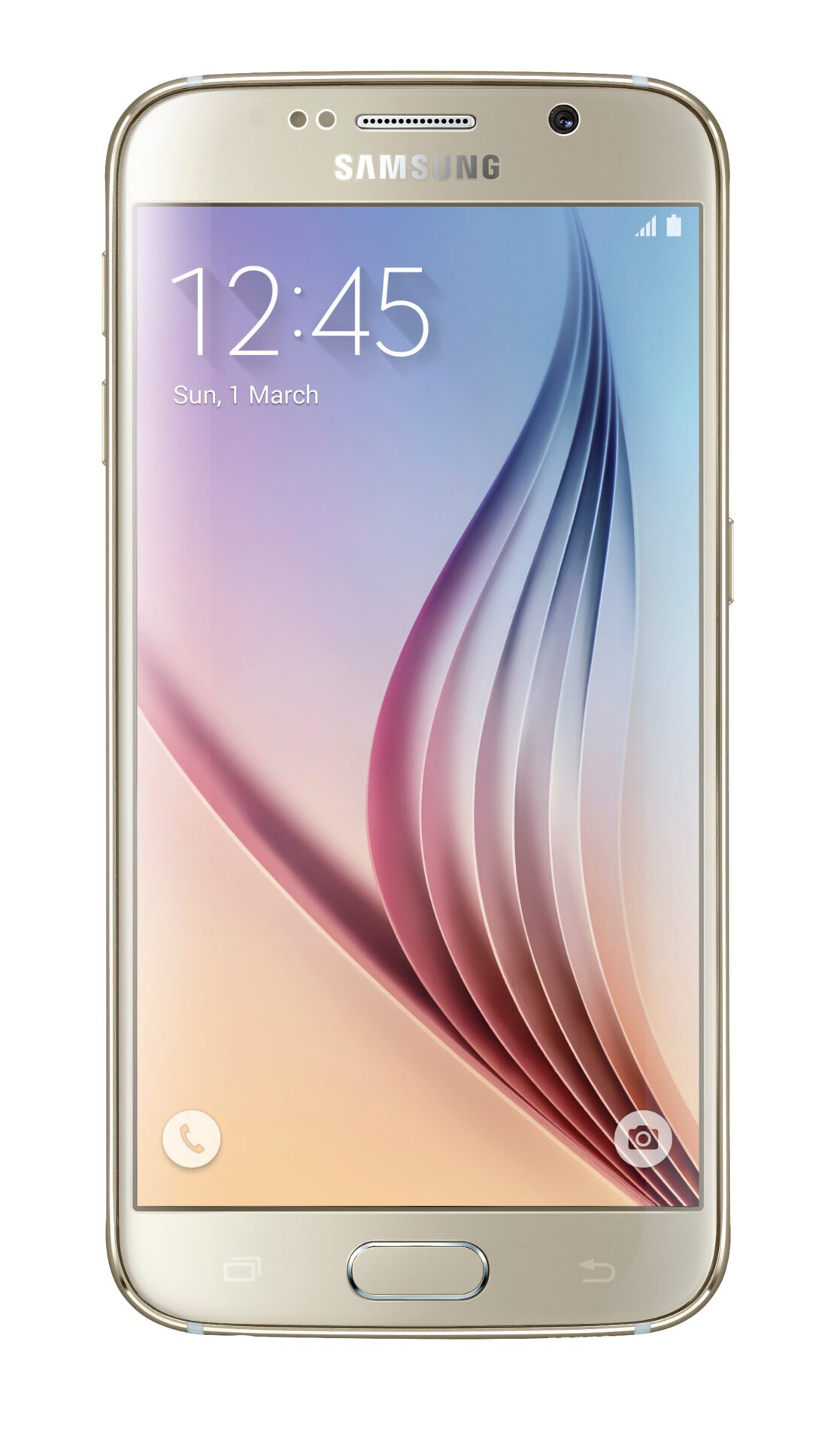 Samsung Galaxy S6 Front Gold Platinum