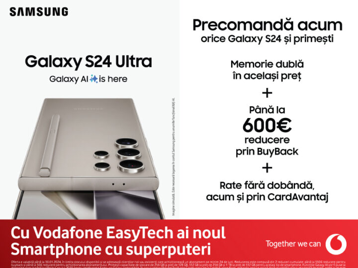 Noile Samsung Galaxy S24, disponibile la precomandă în oferta Vodafone